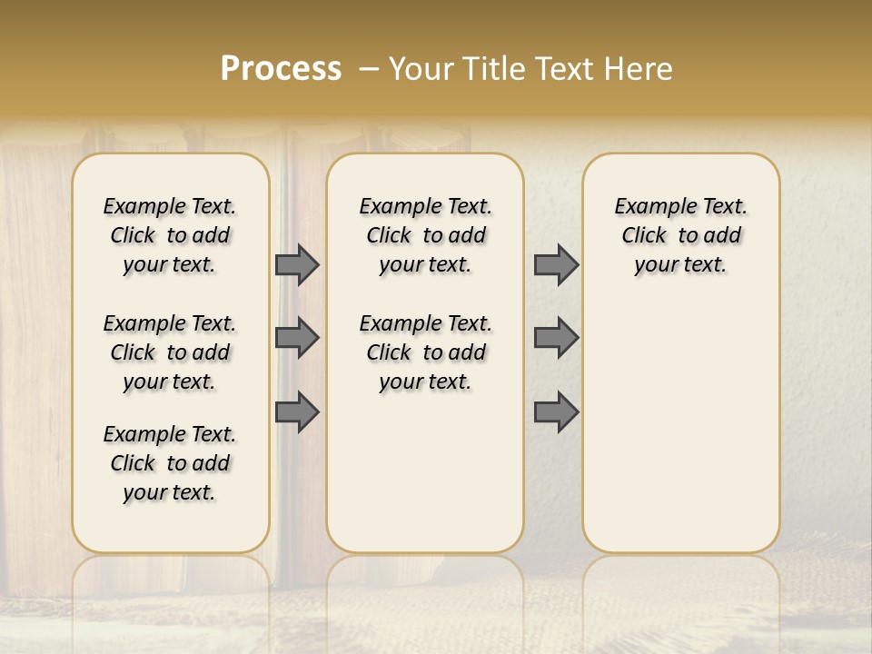 A Row Of Books Sitting On Top Of A Table PowerPoint Template