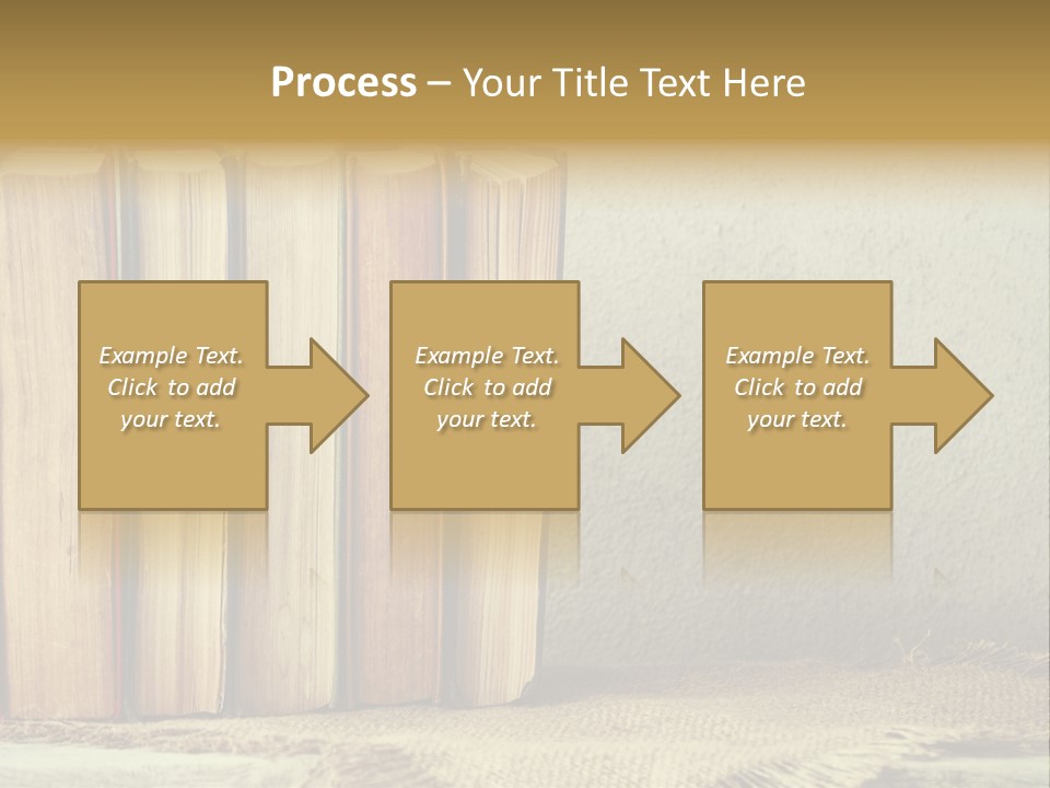 A Row Of Books Sitting On Top Of A Table PowerPoint Template