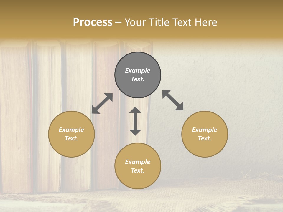 A Row Of Books Sitting On Top Of A Table PowerPoint Template