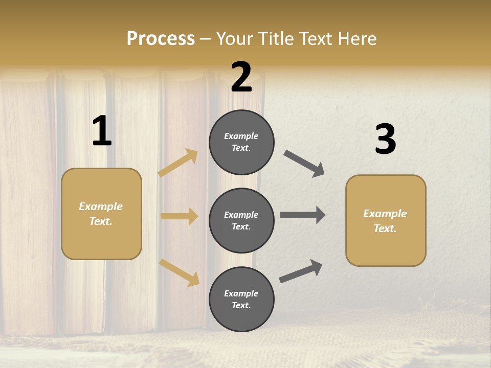 A Row Of Books Sitting On Top Of A Table PowerPoint Template