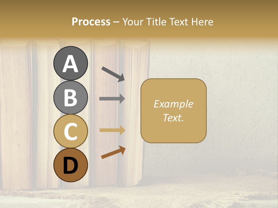 A Row Of Books Sitting On Top Of A Table PowerPoint Template