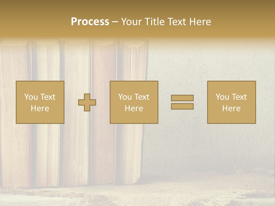 A Row Of Books Sitting On Top Of A Table PowerPoint Template