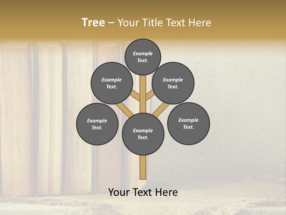 A Row Of Books Sitting On Top Of A Table PowerPoint Template