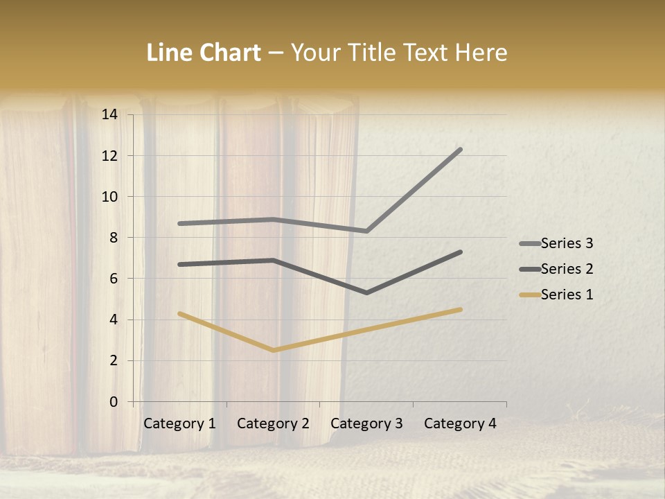 A Row Of Books Sitting On Top Of A Table PowerPoint Template