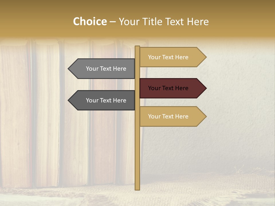 A Row Of Books Sitting On Top Of A Table PowerPoint Template