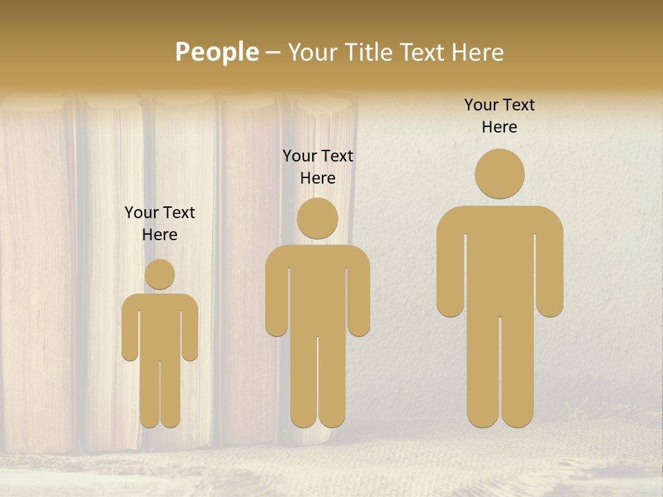 A Row Of Books Sitting On Top Of A Table PowerPoint Template