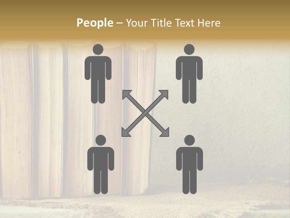 A Row Of Books Sitting On Top Of A Table PowerPoint Template