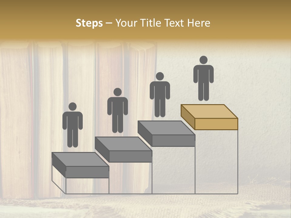 A Row Of Books Sitting On Top Of A Table PowerPoint Template