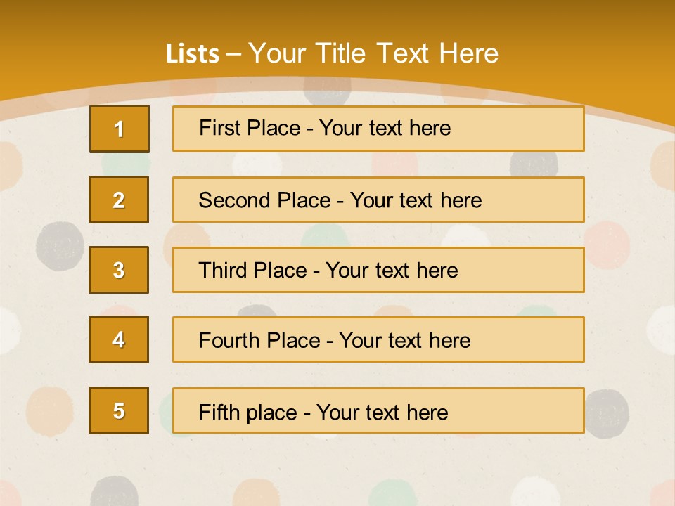 A Polka Dot Powerpoint Presentation Is Shown PowerPoint Template