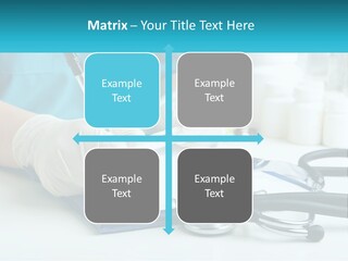 A Doctor Writing On A Clipboard With A Stethoscope PowerPoint Template