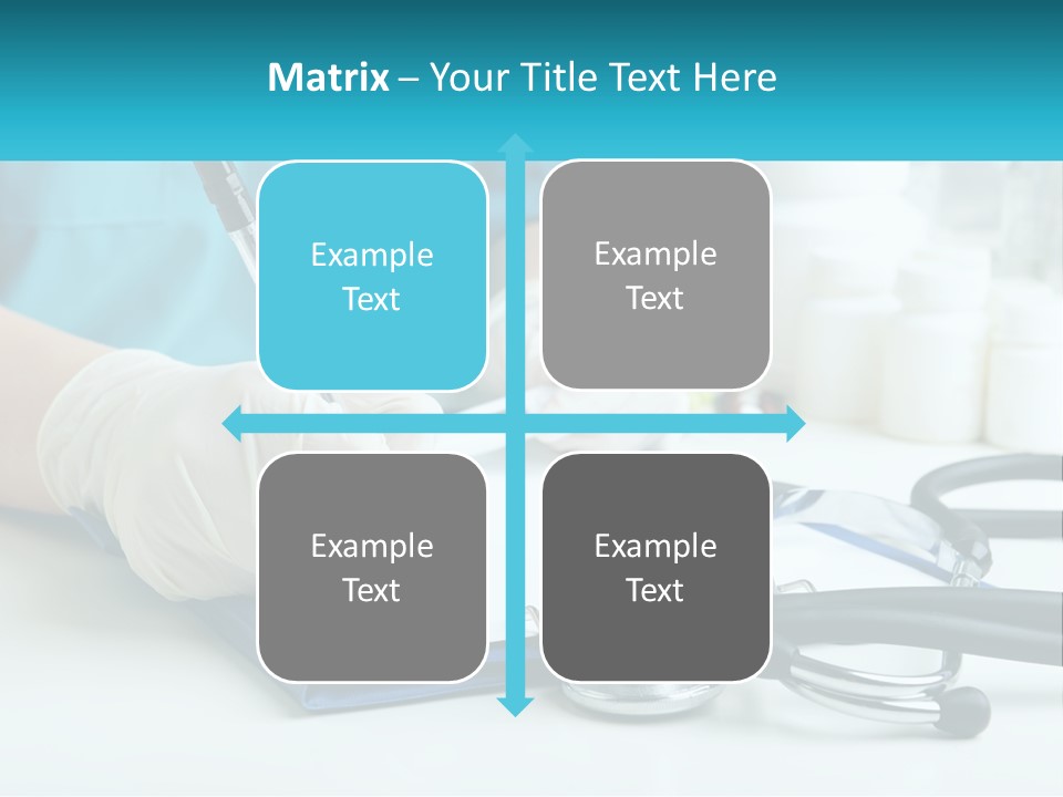 A Doctor Writing On A Clipboard With A Stethoscope PowerPoint Template