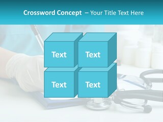 A Doctor Writing On A Clipboard With A Stethoscope PowerPoint Template