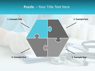 A Doctor Writing On A Clipboard With A Stethoscope PowerPoint Template