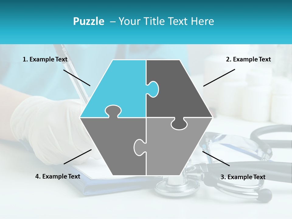 A Doctor Writing On A Clipboard With A Stethoscope PowerPoint Template