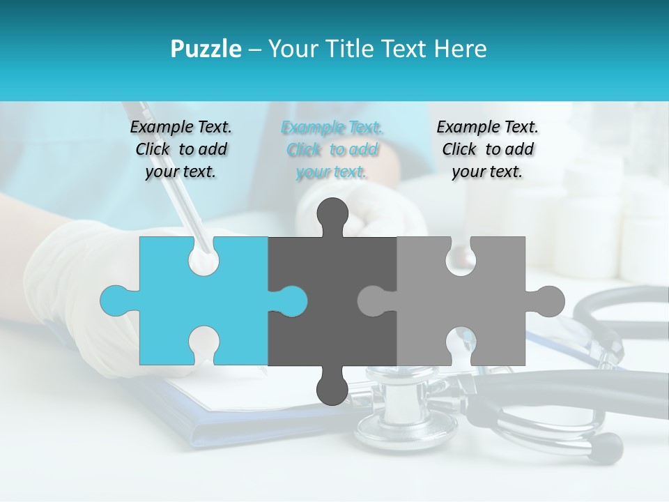 A Doctor Writing On A Clipboard With A Stethoscope PowerPoint Template