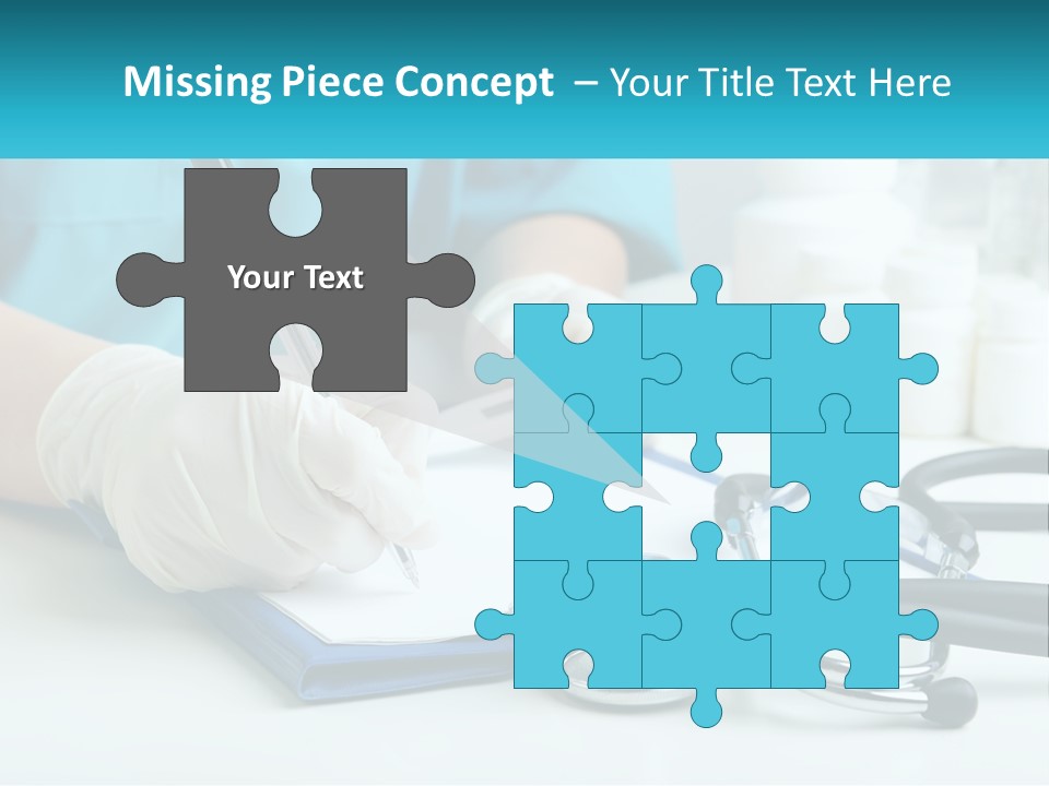 A Doctor Writing On A Clipboard With A Stethoscope PowerPoint Template