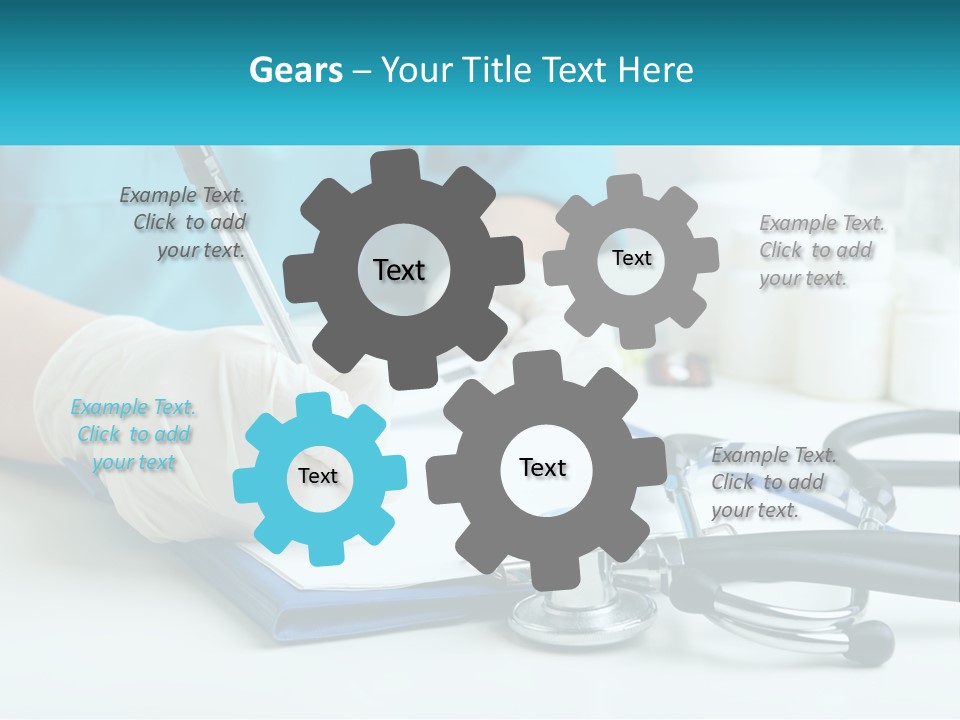 A Doctor Writing On A Clipboard With A Stethoscope PowerPoint Template
