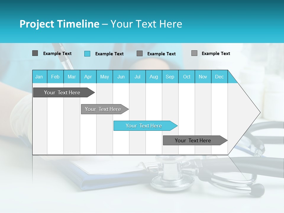 A Doctor Writing On A Clipboard With A Stethoscope PowerPoint Template
