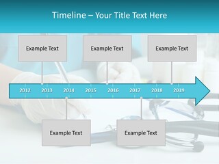 A Doctor Writing On A Clipboard With A Stethoscope PowerPoint Template