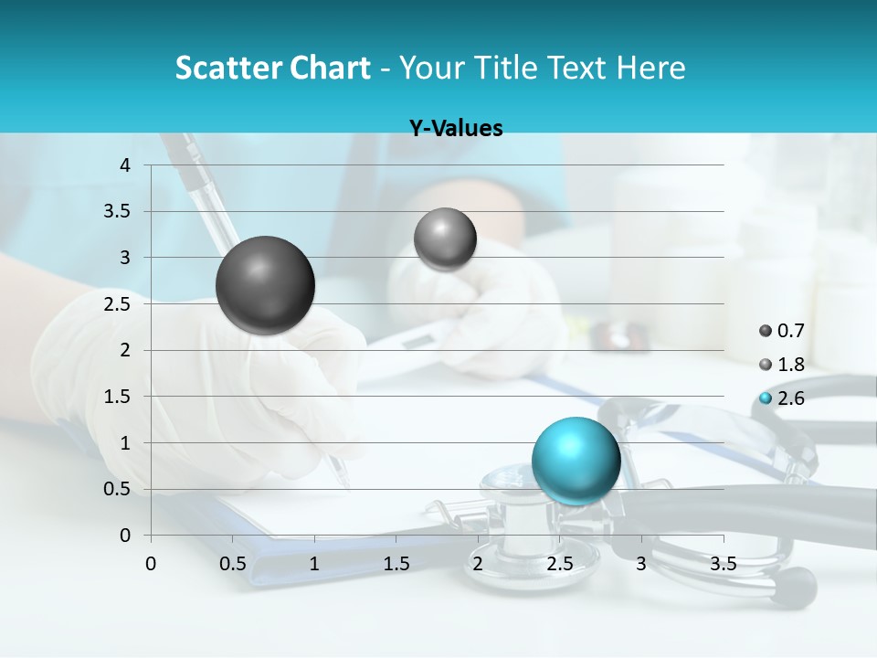 A Doctor Writing On A Clipboard With A Stethoscope PowerPoint Template