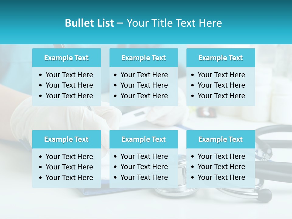 A Doctor Writing On A Clipboard With A Stethoscope PowerPoint Template