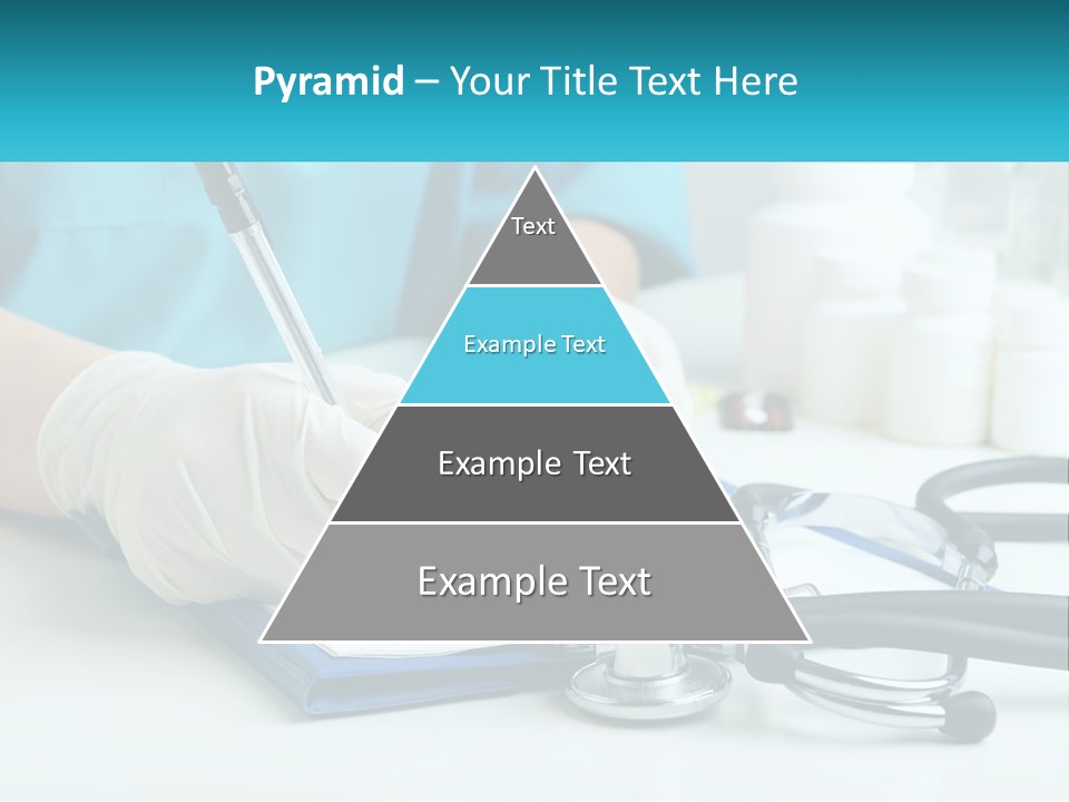 A Doctor Writing On A Clipboard With A Stethoscope PowerPoint Template