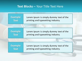 A Doctor Writing On A Clipboard With A Stethoscope PowerPoint Template