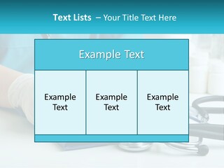 A Doctor Writing On A Clipboard With A Stethoscope PowerPoint Template