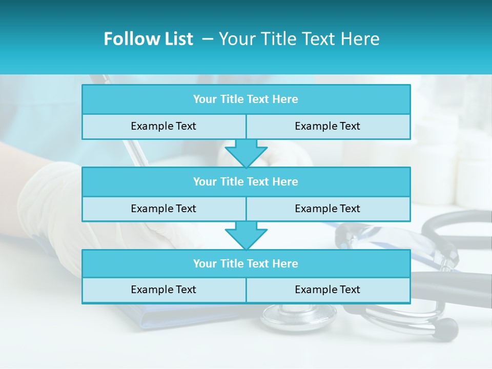 A Doctor Writing On A Clipboard With A Stethoscope PowerPoint Template