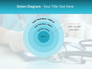 A Doctor Writing On A Clipboard With A Stethoscope PowerPoint Template