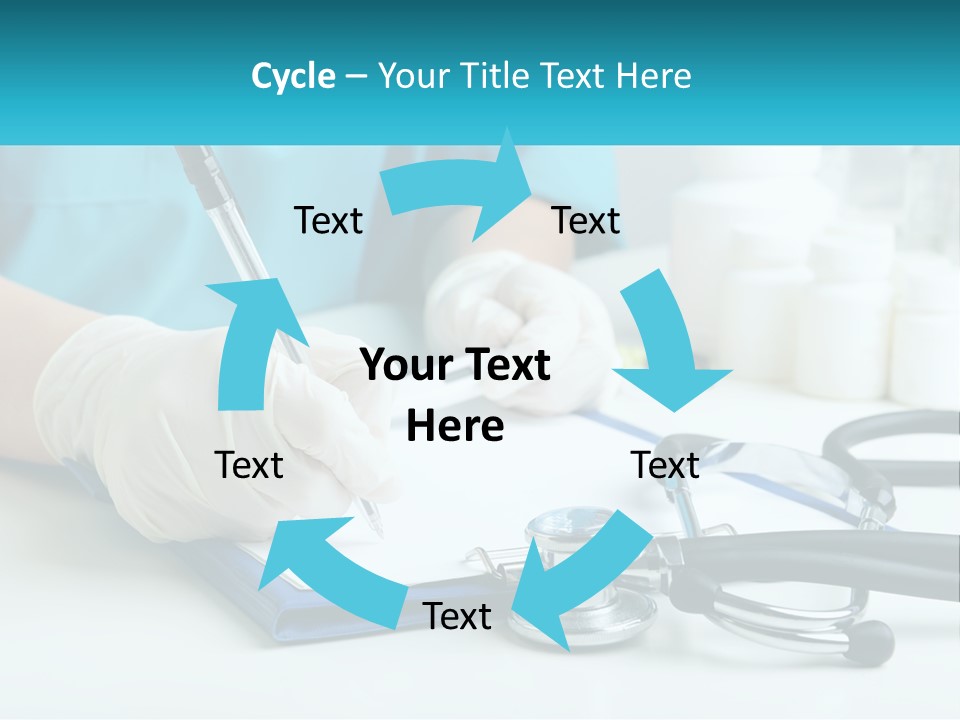 A Doctor Writing On A Clipboard With A Stethoscope PowerPoint Template