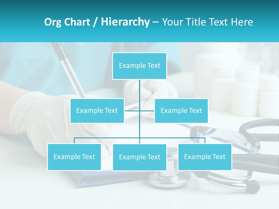 A Doctor Writing On A Clipboard With A Stethoscope PowerPoint Template
