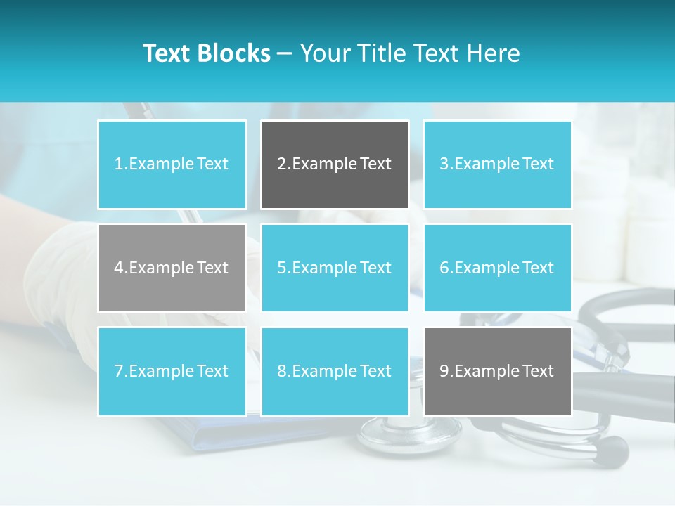 A Doctor Writing On A Clipboard With A Stethoscope PowerPoint Template