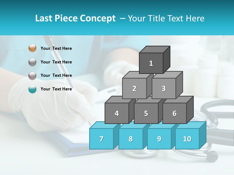 A Doctor Writing On A Clipboard With A Stethoscope PowerPoint Template