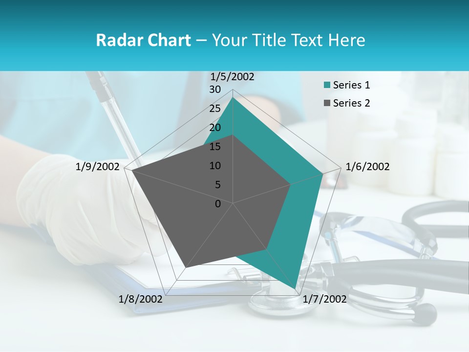 A Doctor Writing On A Clipboard With A Stethoscope PowerPoint Template