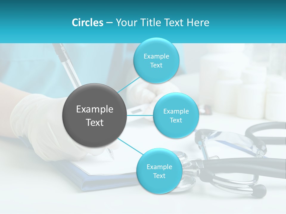A Doctor Writing On A Clipboard With A Stethoscope PowerPoint Template