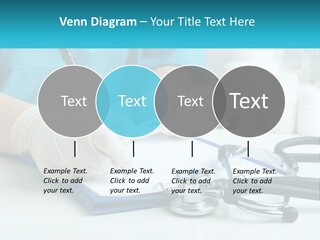 A Doctor Writing On A Clipboard With A Stethoscope PowerPoint Template