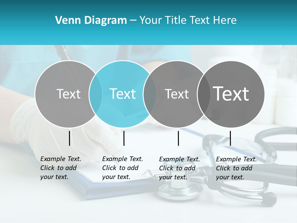 A Doctor Writing On A Clipboard With A Stethoscope PowerPoint Template
