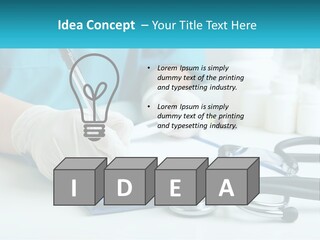 A Doctor Writing On A Clipboard With A Stethoscope PowerPoint Template