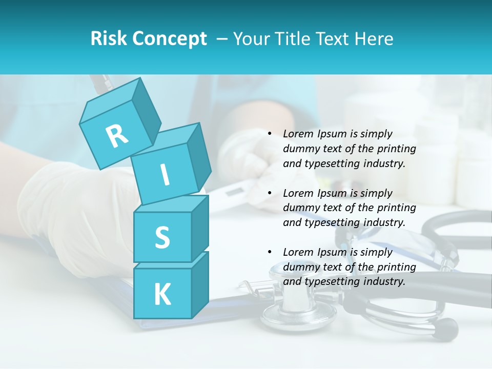 A Doctor Writing On A Clipboard With A Stethoscope PowerPoint Template