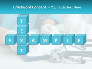 A Doctor Writing On A Clipboard With A Stethoscope PowerPoint Template