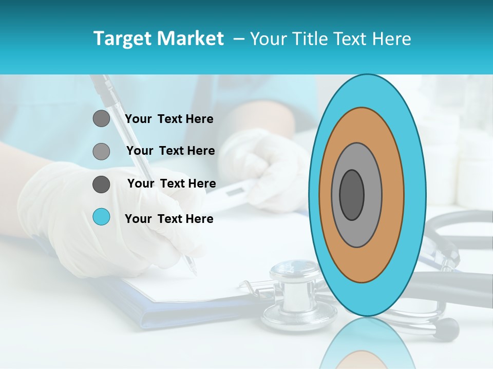 A Doctor Writing On A Clipboard With A Stethoscope PowerPoint Template