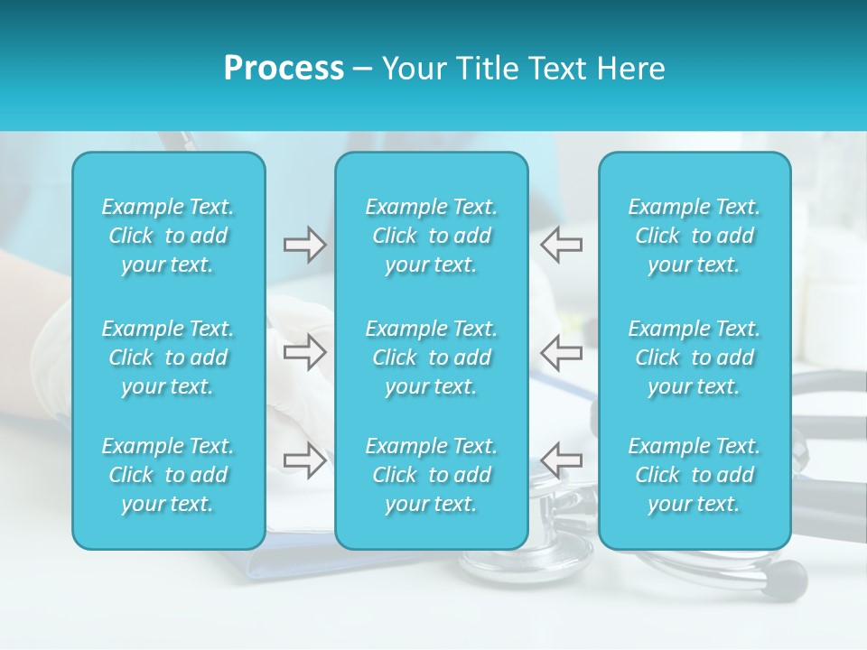 A Doctor Writing On A Clipboard With A Stethoscope PowerPoint Template