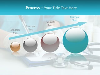 A Doctor Writing On A Clipboard With A Stethoscope PowerPoint Template