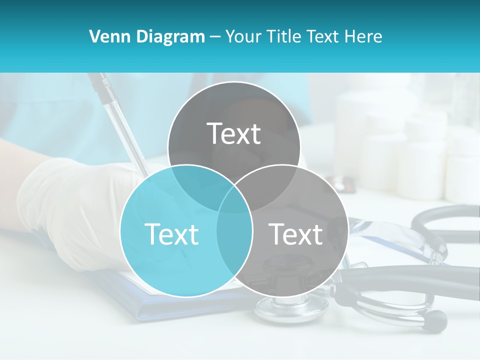 A Doctor Writing On A Clipboard With A Stethoscope PowerPoint Template