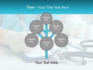 A Doctor Writing On A Clipboard With A Stethoscope PowerPoint Template