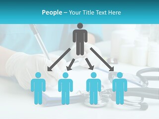 A Doctor Writing On A Clipboard With A Stethoscope PowerPoint Template