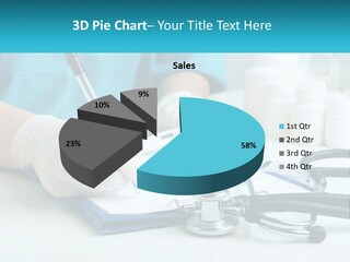 A Doctor Writing On A Clipboard With A Stethoscope PowerPoint Template
