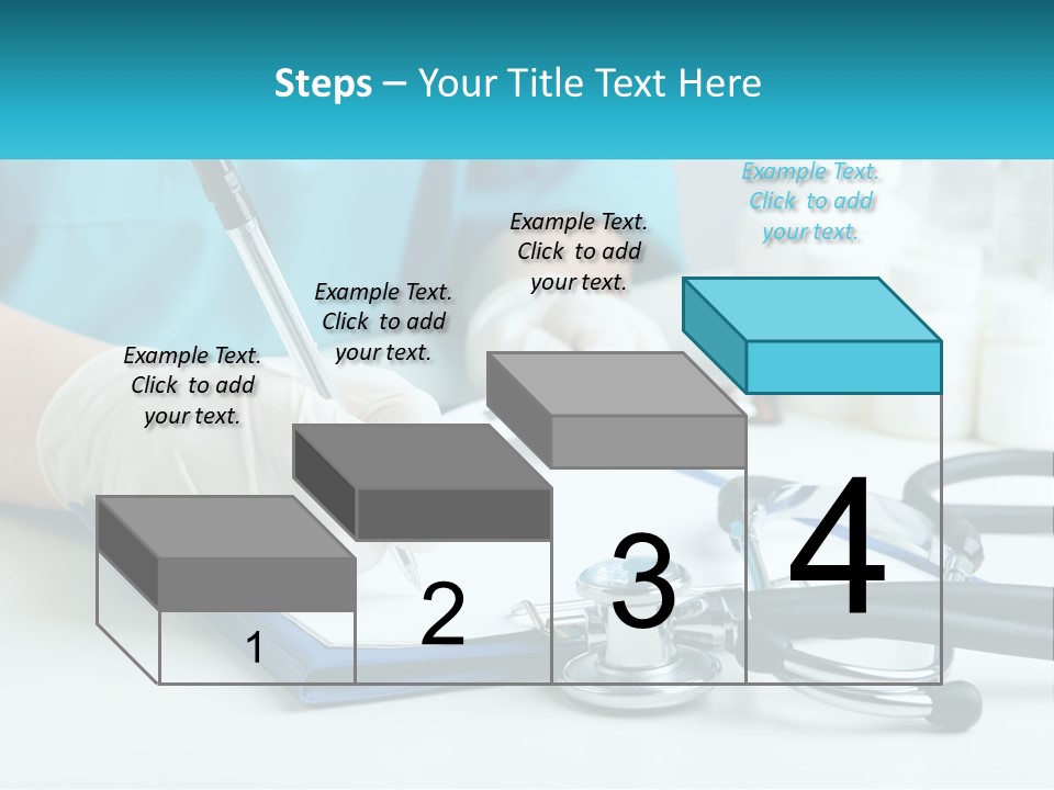 A Doctor Writing On A Clipboard With A Stethoscope PowerPoint Template