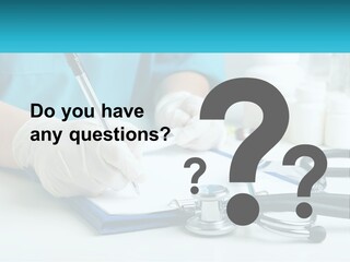 A Doctor Writing On A Clipboard With A Stethoscope PowerPoint Template